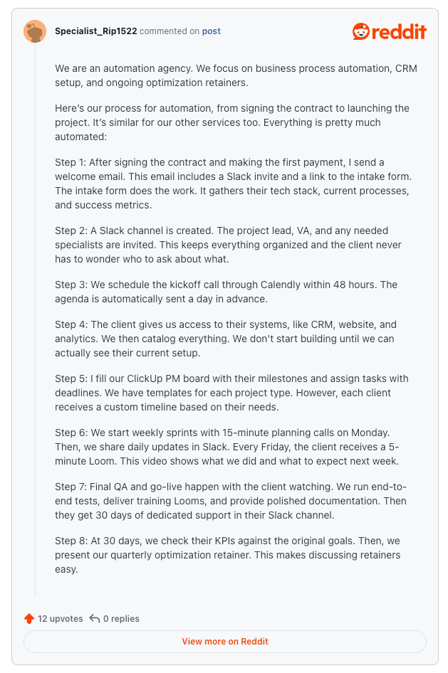Agency onboarding process reddit