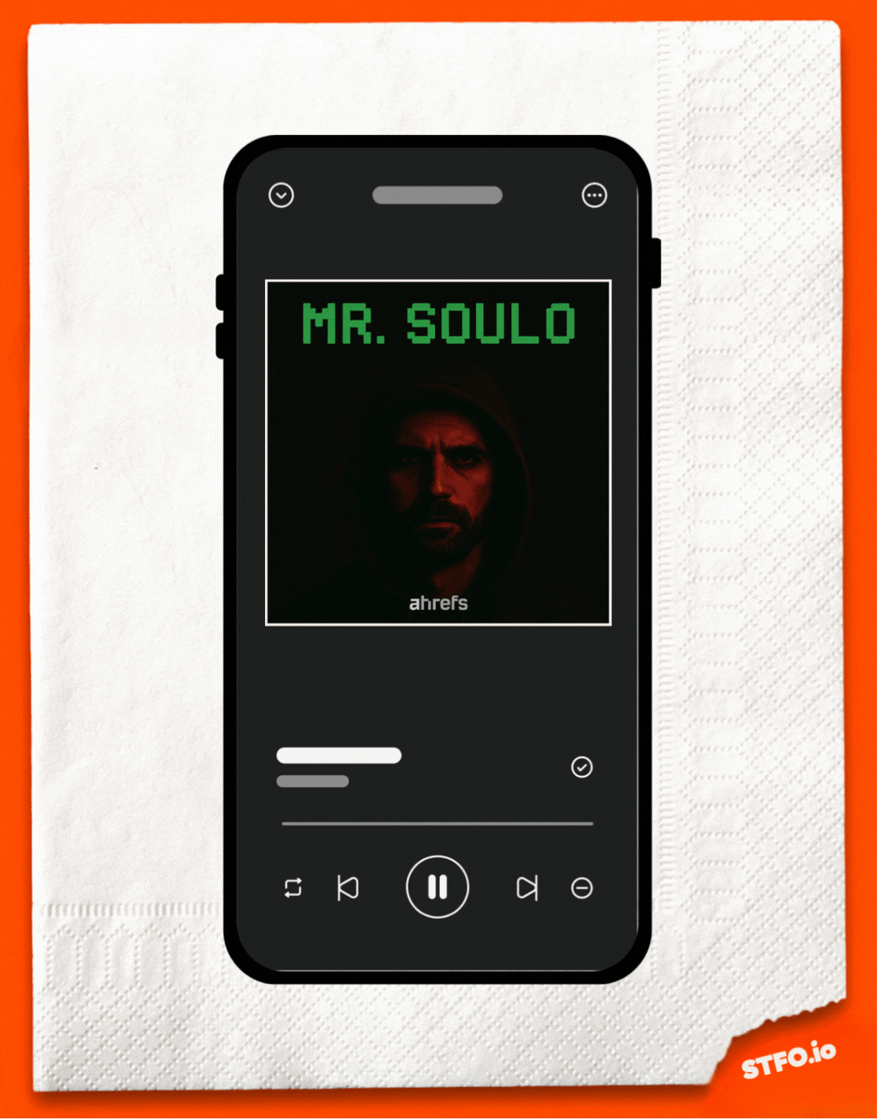 Glitchy, distorted animation suggesting the underground aesthetic for the rebrand