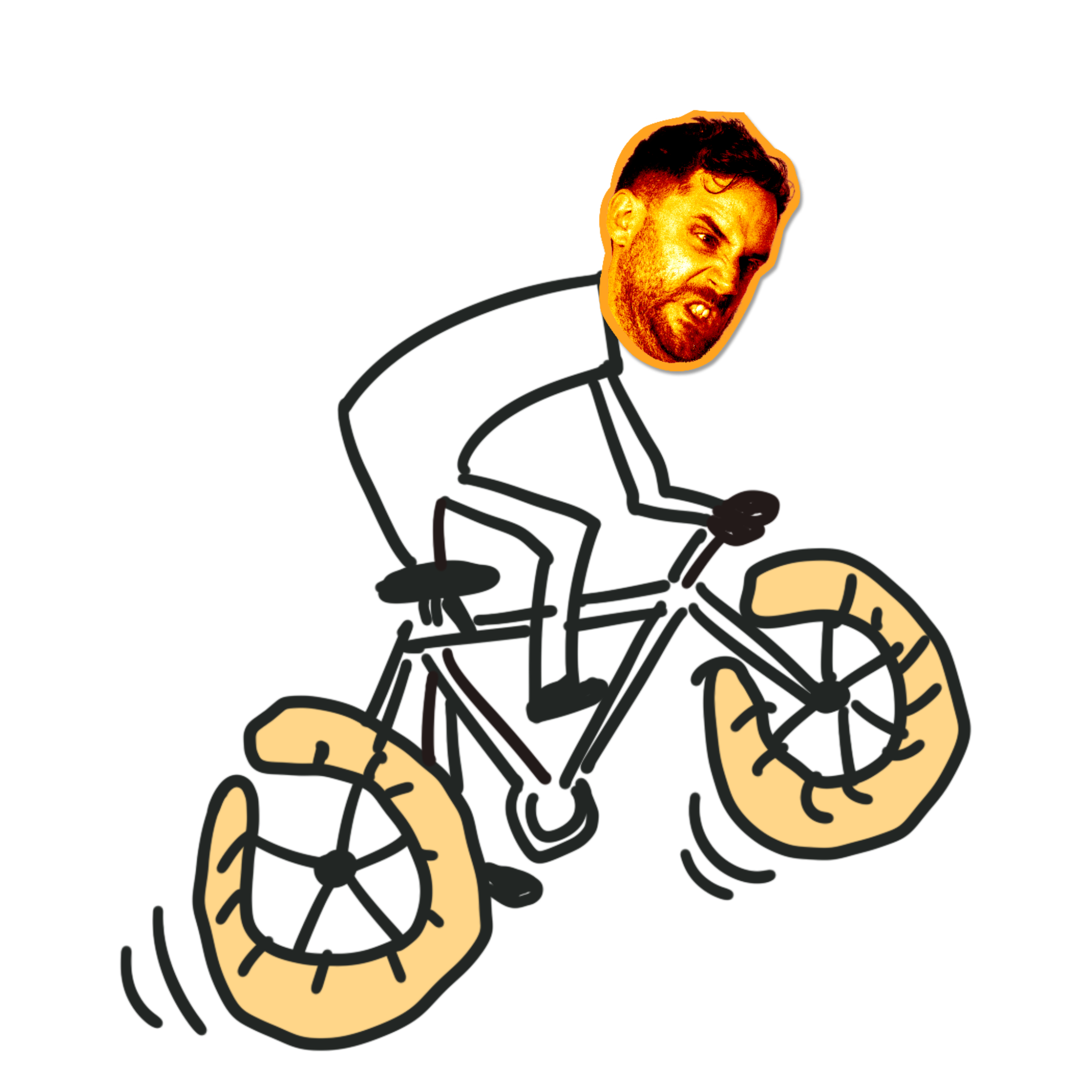 Cycling is hard when you use baguettes instead of wheels.