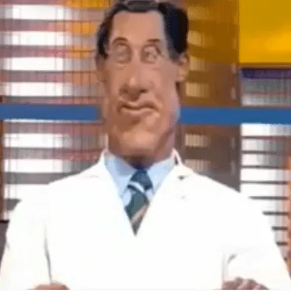 Celebrity puppet from Les Guignols de l'info, a French satirical TV show