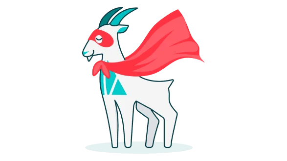 Cribl mascot: Ian the Goat