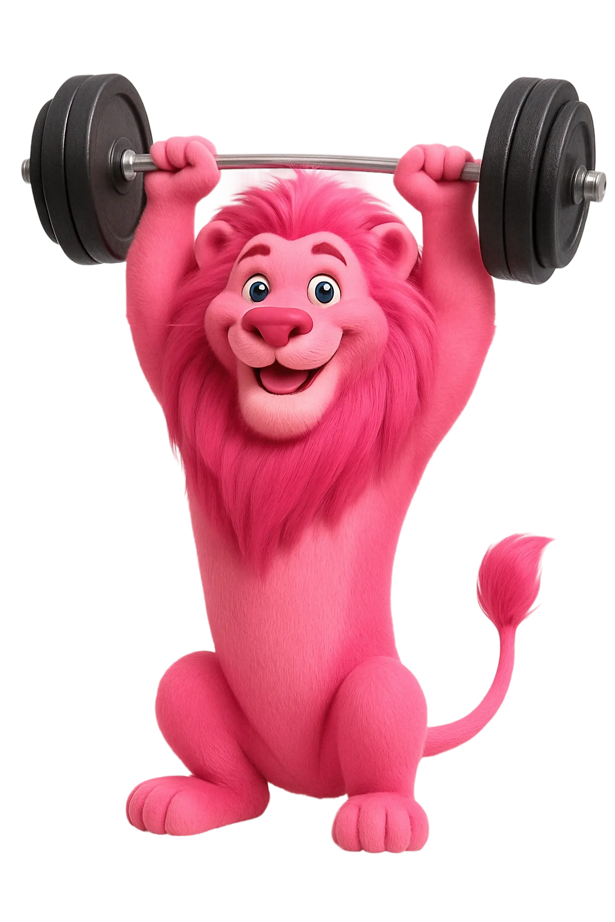 Fibbler mascot: Fibbler Lion (pink-faced lion)