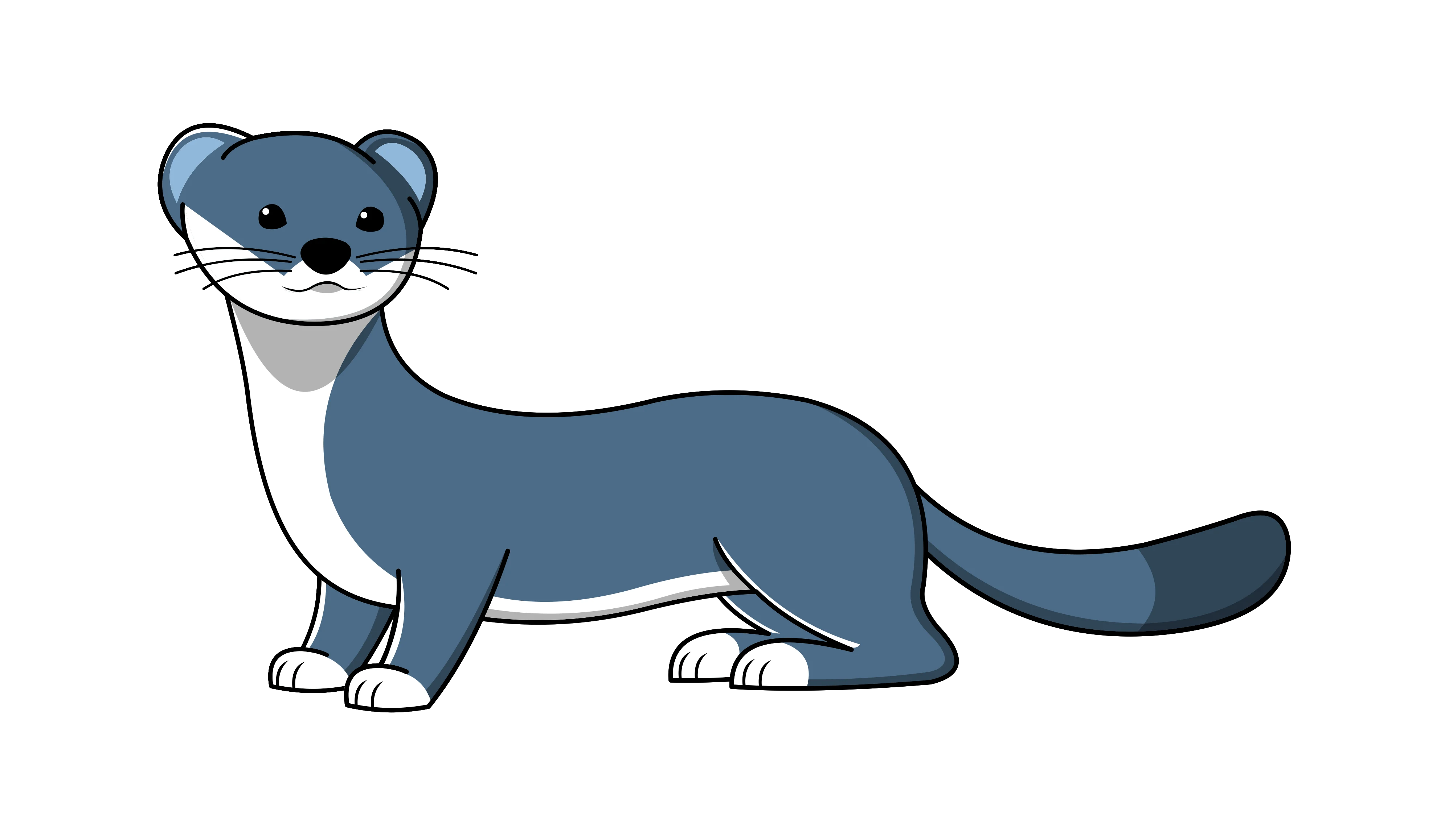 V (vlang) mascot: Veasel