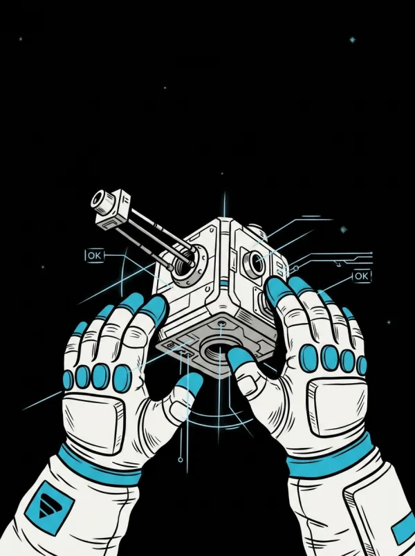 Fathom's astronaut motif.