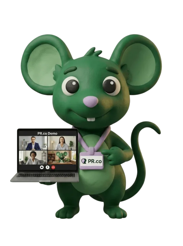 Pierre, pr.co's harvest-mouse mascot, built by STFO.