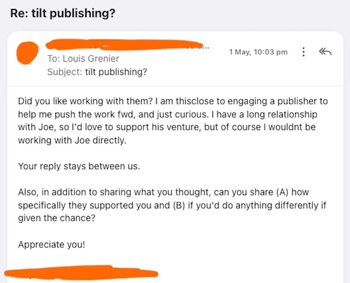 Tilt referral request